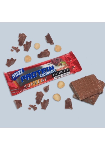 Station Supreme Crunch Protein Bar Karma Paket 12 X 40 Gr, Fındıklı, Ruby Cikolatalı Ve Karamelli