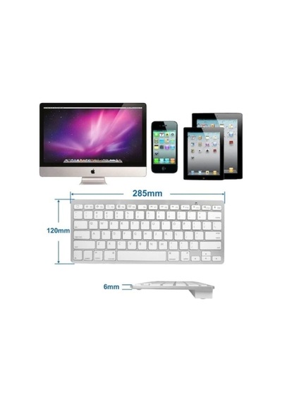 Hd806 Bluetooth Klavye Pc/telefon/tablet Uyumlu