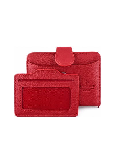 Alphaclub Bag Kadın Çok Bölmeli Kartlıklı Çıtçıt Kapamalı Cüzdan Kırmızı