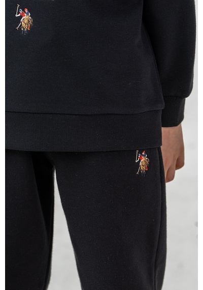 U.S. Polo Assn. Erkek Çocuk Nakışlı Siyah Uzun Kol Eşofman Takımı Us2629-c-v4 Us2629-c-v4