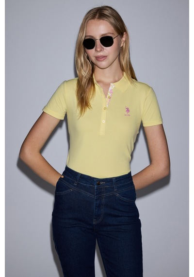 U.S. Polo Assn. U.s. Polo Assn. Kadın Açık Sarı Tişört Basic 50321798-vr004 Acık Sarı