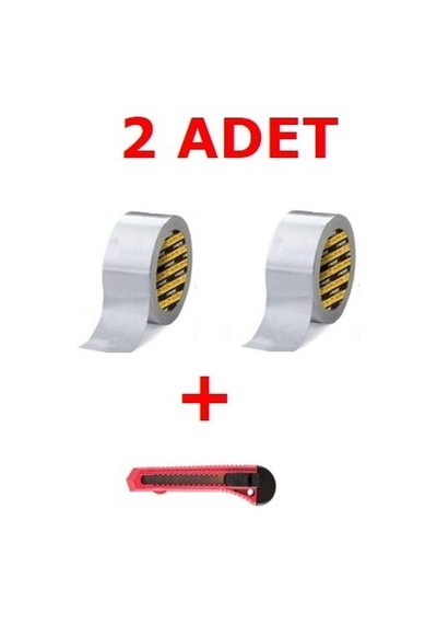 2 Adet Gri Suya Dayanıklı Tamir Bandı Çadır Bant 48X10Mt