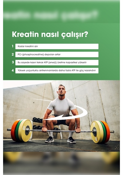 Creatine Kreatin Aromasız 317g 93 Servis Kas Gücü Ve Performans Artışı Desteği Aromasız