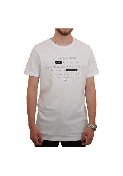 Cazador Bis Yaka Unisex Tişört 4179 Beyaz