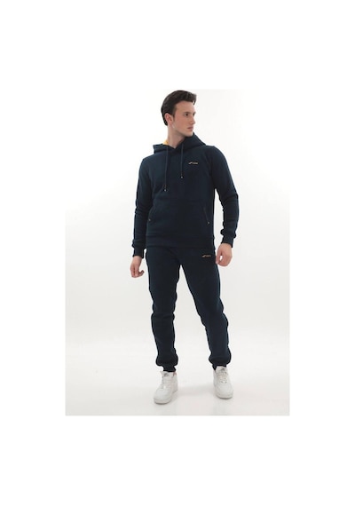 Erkek 3 İplik Kapüşonlu Sweat Üst Royal Hardal