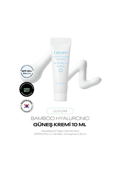 Mini Boy Bambu Özü Ve Bitkisel Hyalüronik Asit Nemlendirici Güneş Kremi Luvum Bamboo Sun 10 Ml