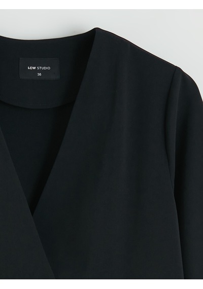 Lcw Everyday Siyah Kruvaze Yaka Kadın Blazer Ceket