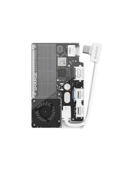 Sharge Disk Pro 4tb Dahili Nvme Ssd Li Aktif Soğutmalı 5 İ 1 Arada Usb-c Çok Portlu Hub, 10gbps Taşınabilir Ssd, Hdmı 2.1 Ve Usb-a Destekli