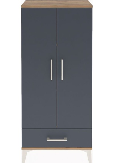 Arges Dolap 3 Raflı Tek Çekmeceli 2 Kapaklı 60x30x134 Çam-ant... Çam