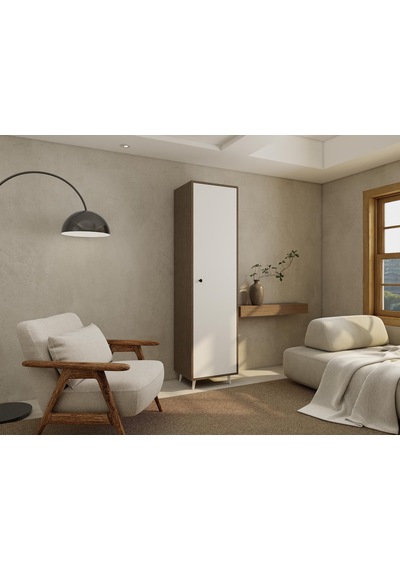 Harput Çok Amaçlı Tek Kapaklı Banyo Dolabı Antrasitmeşe Antrasit - Beyaz