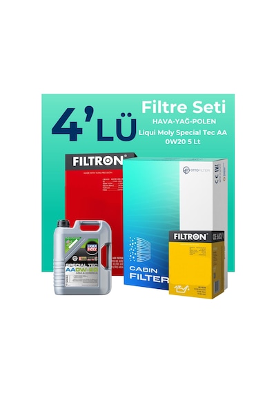 Filtron Toyota Corolla Cross 1.8 Hybrid Filtre Bakım Seti Liqui Moly Motor Yağlı (2022-2025) 4 Lü -