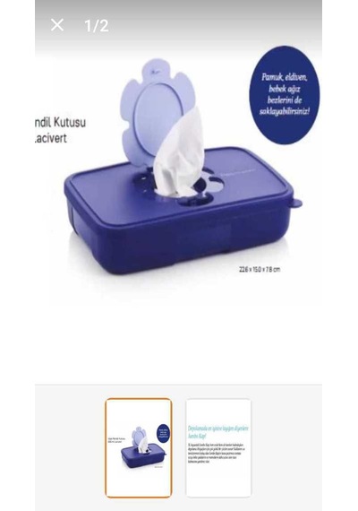 Tupperware Islak Mendil Kutusu N1142007 Lacivert