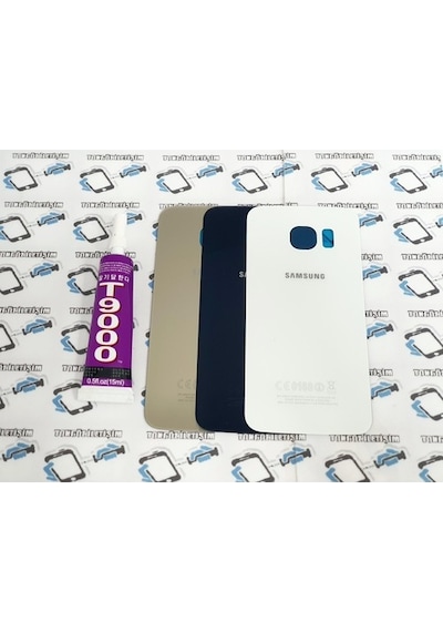 Samsung Uyumlu Galaxy S6 Edge Plus Arka Pil Kapağı+B-7000 Yapıştırıcı,