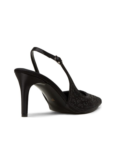 Deery Kadın Siyah Taş Detaylı Slingback Stiletto - Rd035zsyhm01 siyah