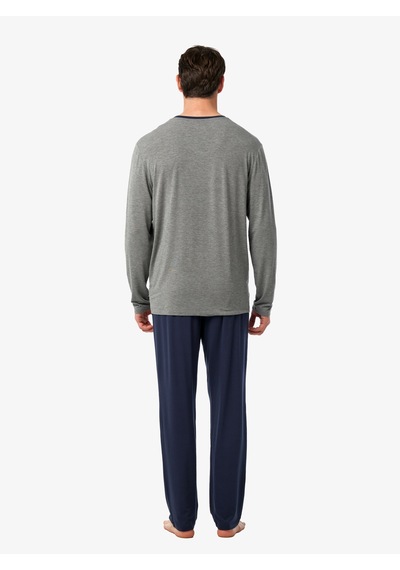 Blackspade Erkek Pijama Takımı 41044 - Gri Melanj