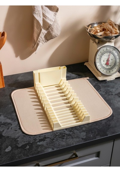 Katlanabilir Microtex Süper Emici Kurutma Matlı Tezgah Üstü 3'lü 43x35 Cm Bulaşık Seti Belirtilmemiş Diğer