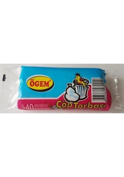 Küçük Boy Çöp Torbası 40 X 50 Cm 40 Lı Rulo X 1 Paket 40 Adet Şeffaf
