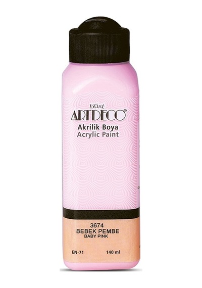 Artdeco Akrilik Boya 140 Ml Bebek Pembe 070r-3674 Çok Renkli