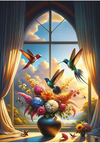 Art Puzzle Çiçeklerin Ve Kanatların Ezgisi 500 Parça Puzzle