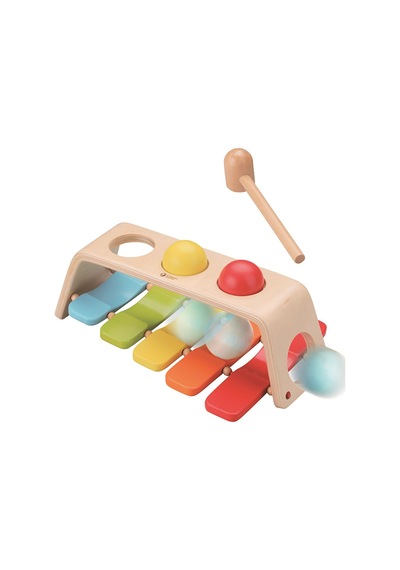 Calimera Toys 2'li Set / Ahşap Ksilafon Ve Top Çakma Oyunu + Ahşap İlk Kitabım