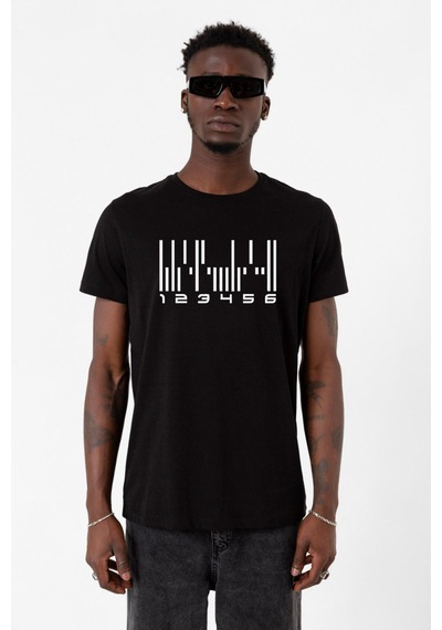Dark Matter The Android Barcode Siyah Erkek Tshirt Çok Renkli