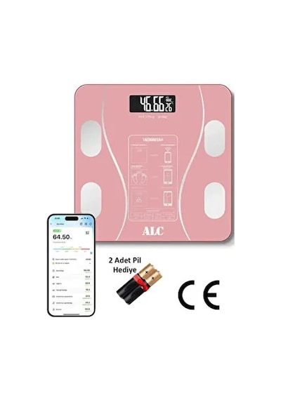 Alc Smart Body Scale Akıllı Banyo Baskülü Yağ Su Kas Vücut Tartı