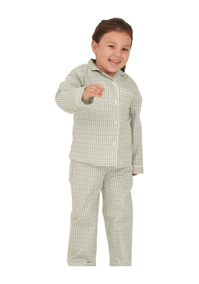 The Don Açık Yeşil Ekose Kız Çocuk Pijama Takımı (9-14 Yaş)