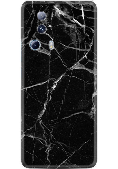 Xiaomi 13 Lite Kılıf Resimli Desenli Baskılı Silikon Fragile Black Mermer 1378