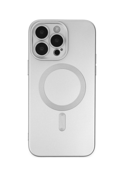 Apple iPhone Uyumlu  14 Pro Kılıf Moshi Lens Magneticsafe Silikon -  Gümüş