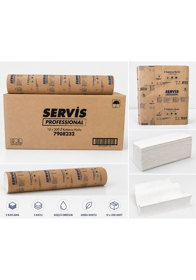 Servis Proffessional Z Katlı Havlu 12 200ad