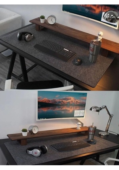 Orret Home 100x50 Cm Büyük Keçe Masa Pedi Kaymaz Anti-statik Bilgisayar Ve Klavye Altlığı, Ofis Ve Ev İçin Masa Koruyucu Mouse Pad, Geniş Çalışma Alanı Masa Paspası