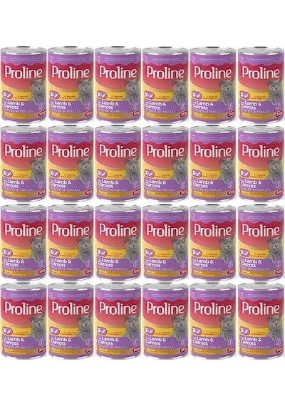 Pro Line Kuzu Etli ve Havuçlu Pate Et Parçalı Yetişkin Kedi Konservesi 24 x 395 G