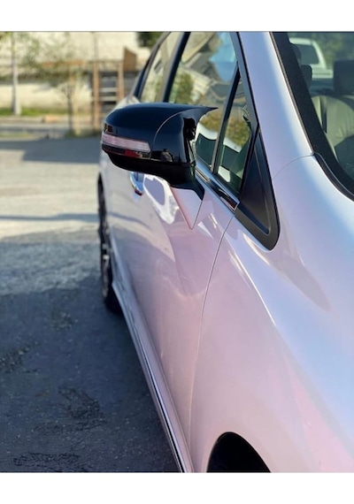 Honda İle Uyumlu Civic Fb7 Yarasa Ayna Kapağı, Parlak Siyah, Abs Plastik
