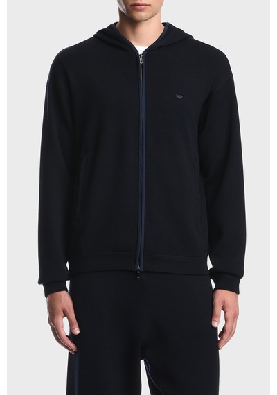 Emporio Armani Saf Yün Ve Fermuarlı Kapüşonlu Hırka Erkek Hırka Em006223 Af27807 Ub118 Lacivert Emporio Armani Saf Yün Ve Fermuarlı Kapüşonlu Hırka Erkek Hırka Em006223 Af27807 Ub118 Lacivert