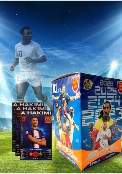 Futbolcu Kartları Süper Final 50 Adet 100 Kart 2023 Futbol Oyun Kartları Yeni Sezon Bd1453