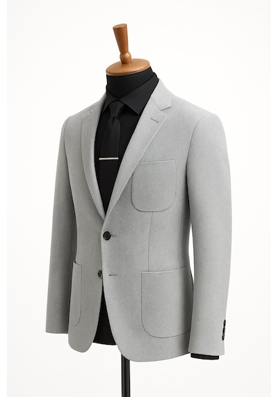 Fabio Cassani Erkek İtalyan Kesim Astarsz Blazer Ceket Klasik Ve Modern Şıklık - 7472 Gri