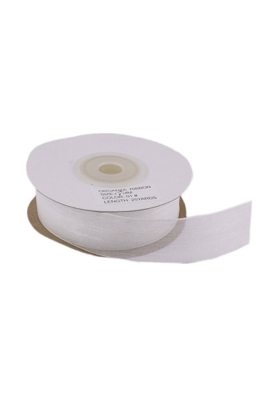 Organze Kurdele 40 Mm 22 Metre Beyaz N11.1359