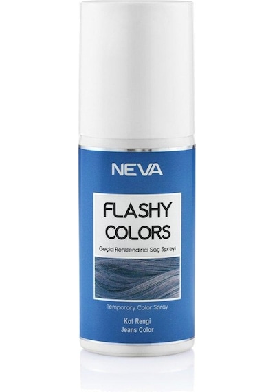 Neva Flashy Colors Geçici Renklendirici Saç Spreyi Kot Rengi 75Ml