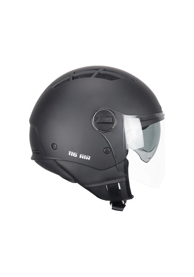 Cgm 116A Aır Açık Kask Siyah Uzun Vizör + Güneş Vizörlü XL