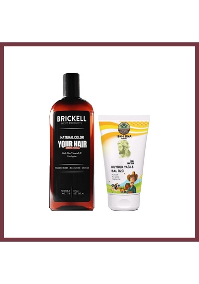 Storeşahin Brickell Saçlarınıza Ve Sakalınıza Tonlamaya Şampuan + Ibn-ı Sina Kuyruk Yağlı Bal Özlü Bay Bayan Yüzkremi 50ml Shn0720