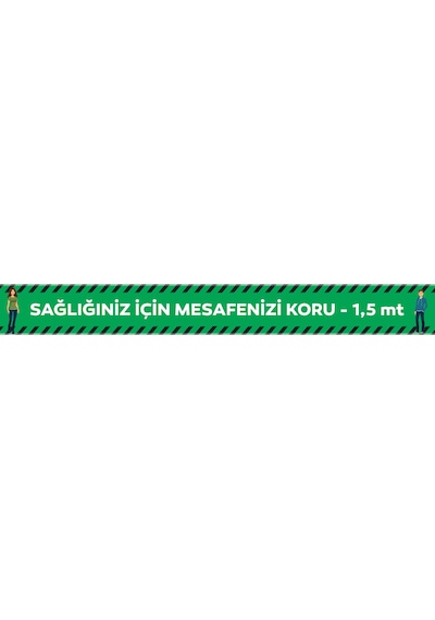 Sosyal Mesafeni Koru - Folyo Sticker Etiket - Letbil Reklam