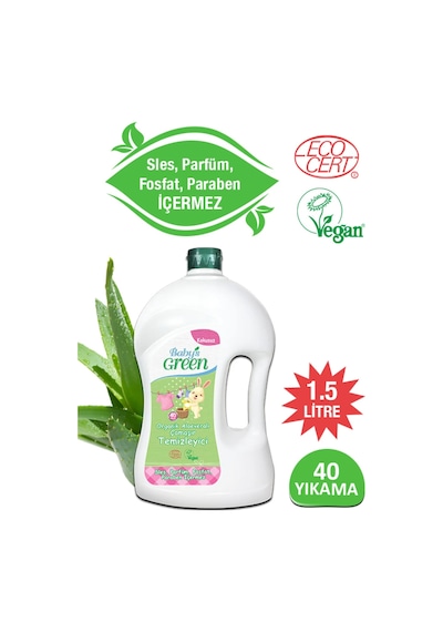 Organik Aloe Veralı Bebek Çamaşır Temizleyici Eco 40 Yıkama