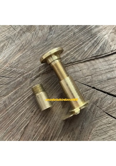 Door Pirinç Çelik Kapı Dürbünü Uzatmalı Kapaklı Kapı Dürbünü Sarı Renk 8cm