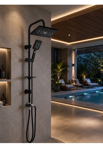 Jet Black Yağmur Duş Sistemi Acar 19.06.190 Açık Gri