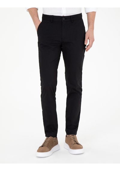 Pierre Cardin Erkek Siyah Kanvas / Chino Pantolon 50288511-vr046 Siyah