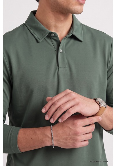 Tommy Life Açık Yeşil Rahat Form Basic Erkek Polo Yaka T-shirt - 88512 Camel