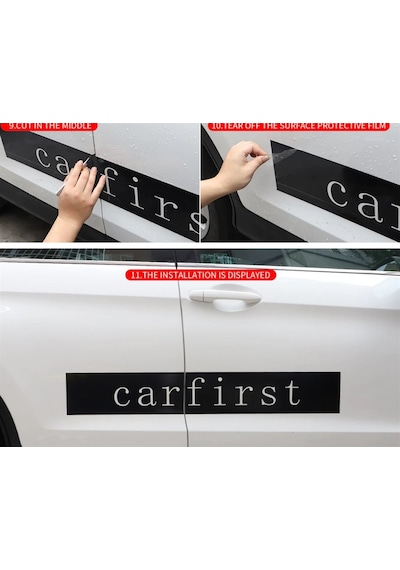 Sport Yazılı Yan Kapı Kesikli Şerit Sticker Etiket Modeli