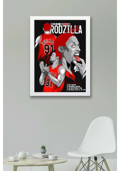 Dennis Rodman Çerçeveli Tablo - Basketbol Nba Posteri Tablo