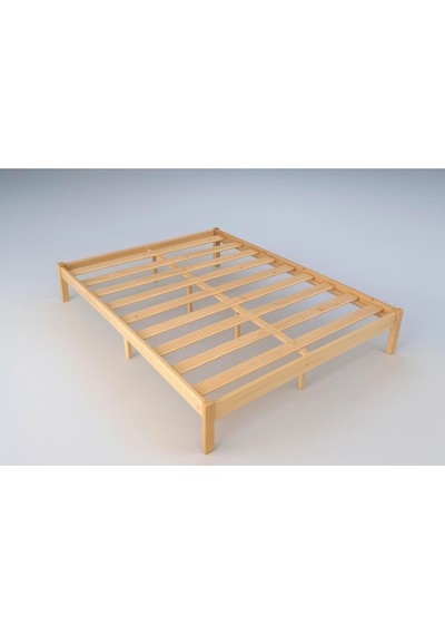 Doğal Masif Ahşap Butik Karyola Naturel Başlıksız 120x200