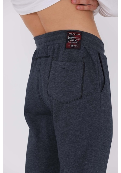 Maraton Sportswear Regular Erkek Ribana Paça Basic Lacivert Eşofman Altı 20105-lacivert Lacivert